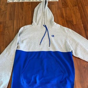 Blue and Gray Champion Hoodie
